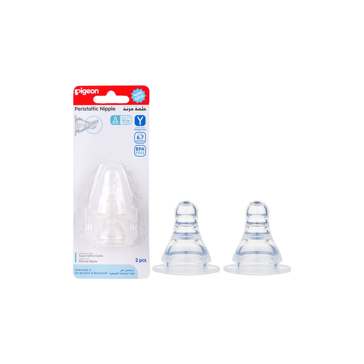 24678-Pigeon Peristaltic Nipple +6m 2Pcs-17340 +2