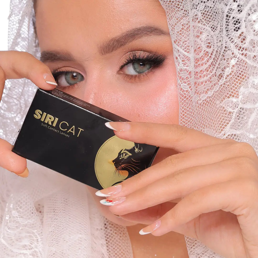 55912-Siri Cat Monthly Lenses No.1 2pcs-Cat Green +2