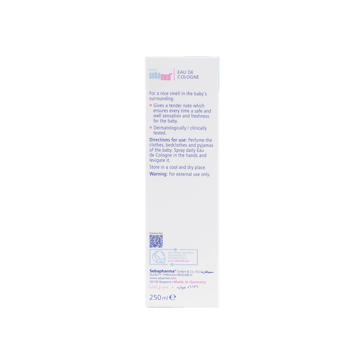 24795-Sebamed Baby Eau De Cologne 250ml +1