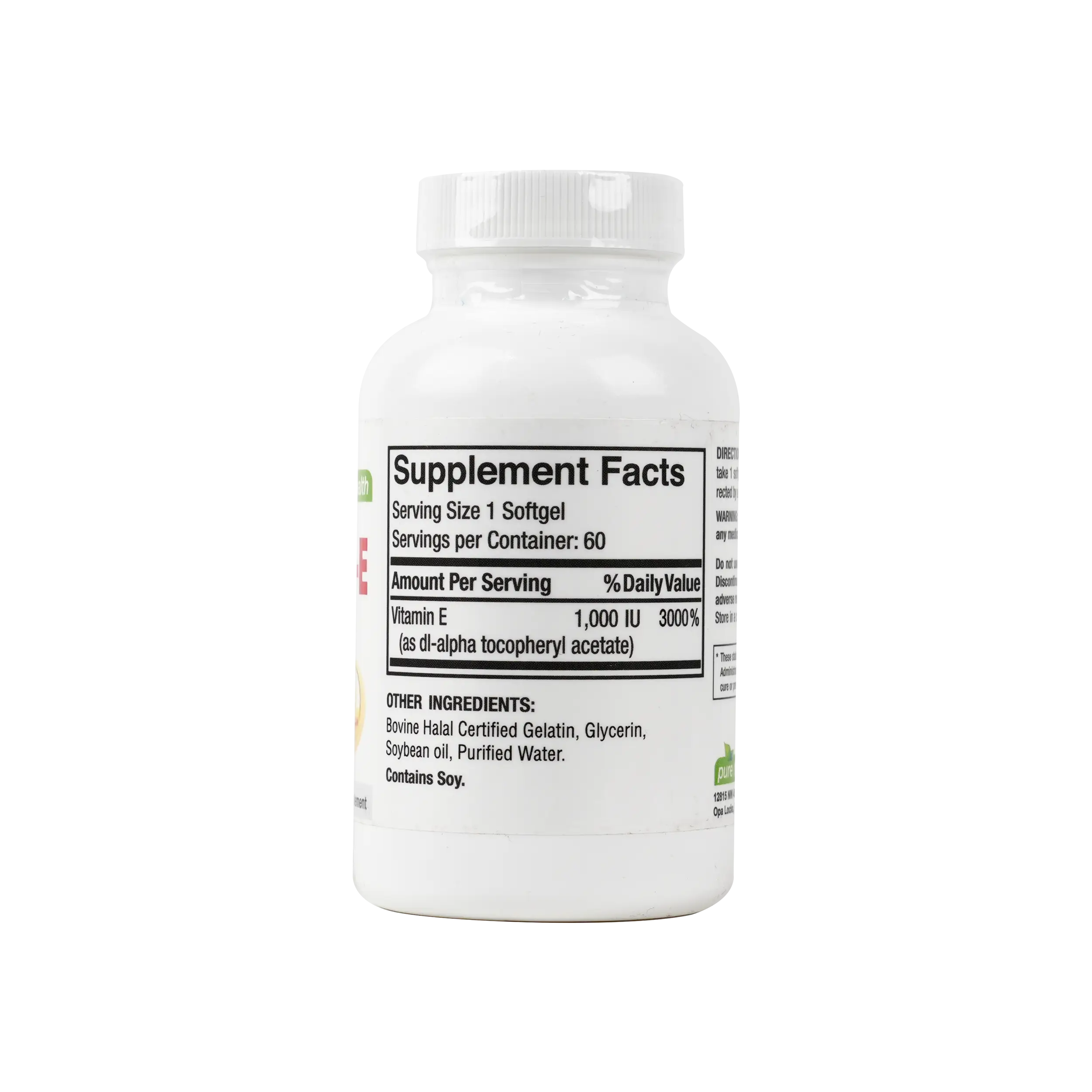 PURE HEALTH VITAMIN-E 1000IU 60 SOFTGELS