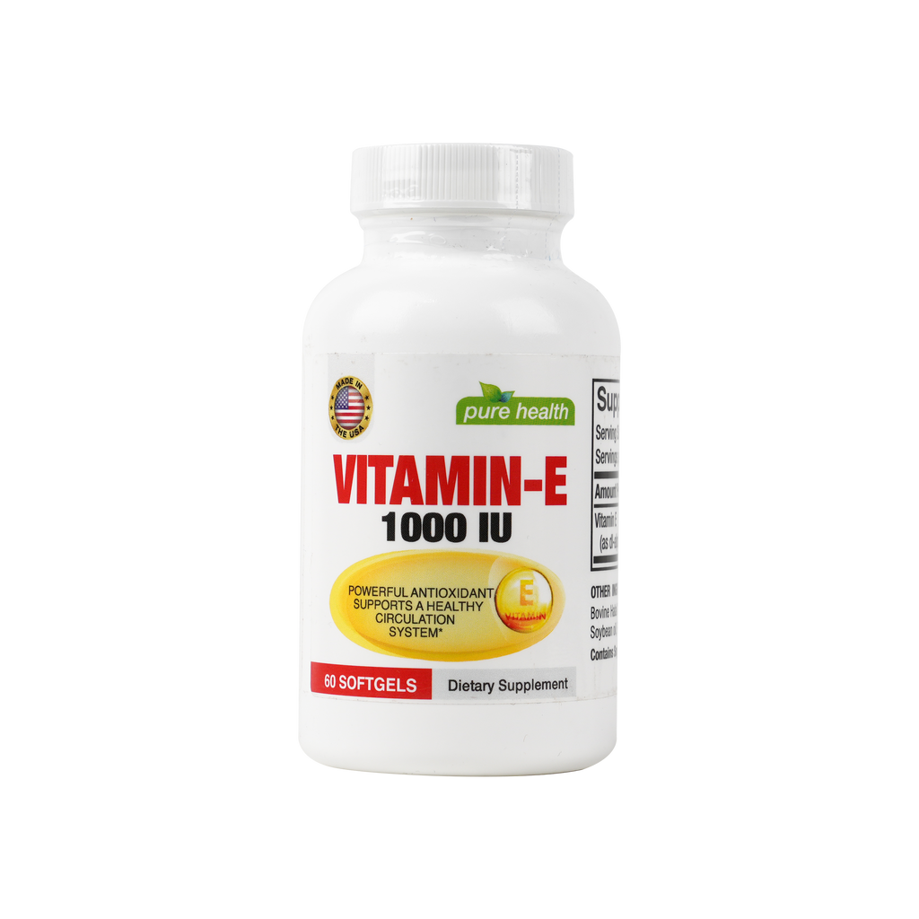 PURE HEALTH VITAMIN-E 1000IU 60 SOFTGELS