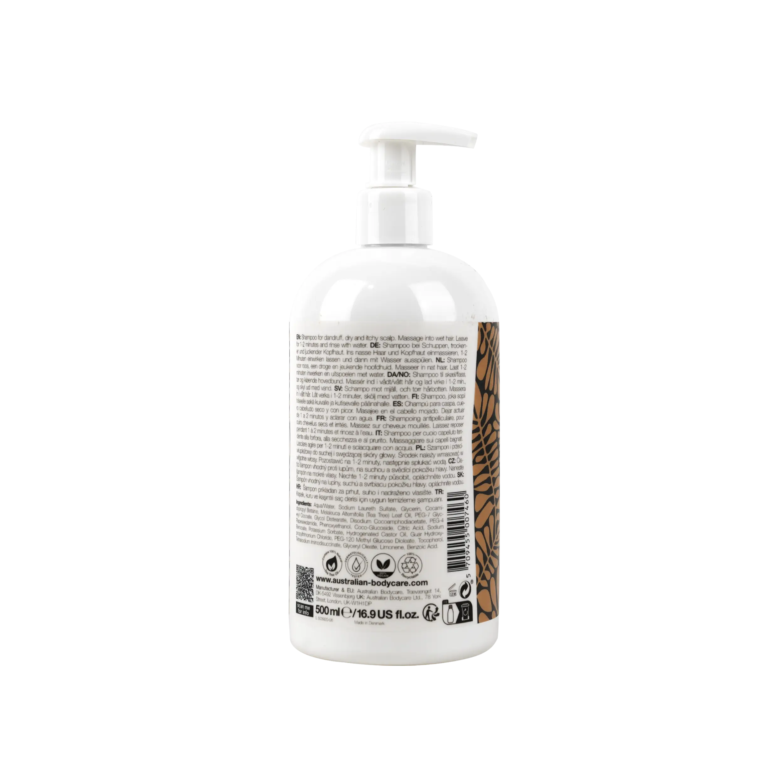 AUSTRALIAN BODY CARE TEA TREE OIL HAIR CLEAN SHAMPOO 500ML