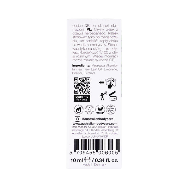 25033-Australian Body Care Tea Tree Oil Pure Oil Concentrate 10ml +6
