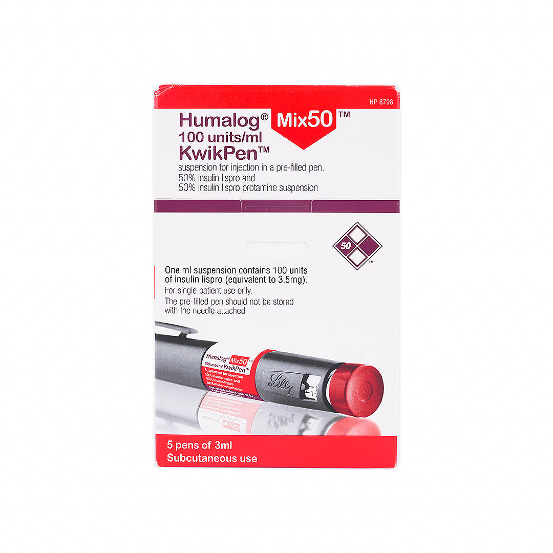 humalog mix50 inj 100u ml pen 3ml 5crt