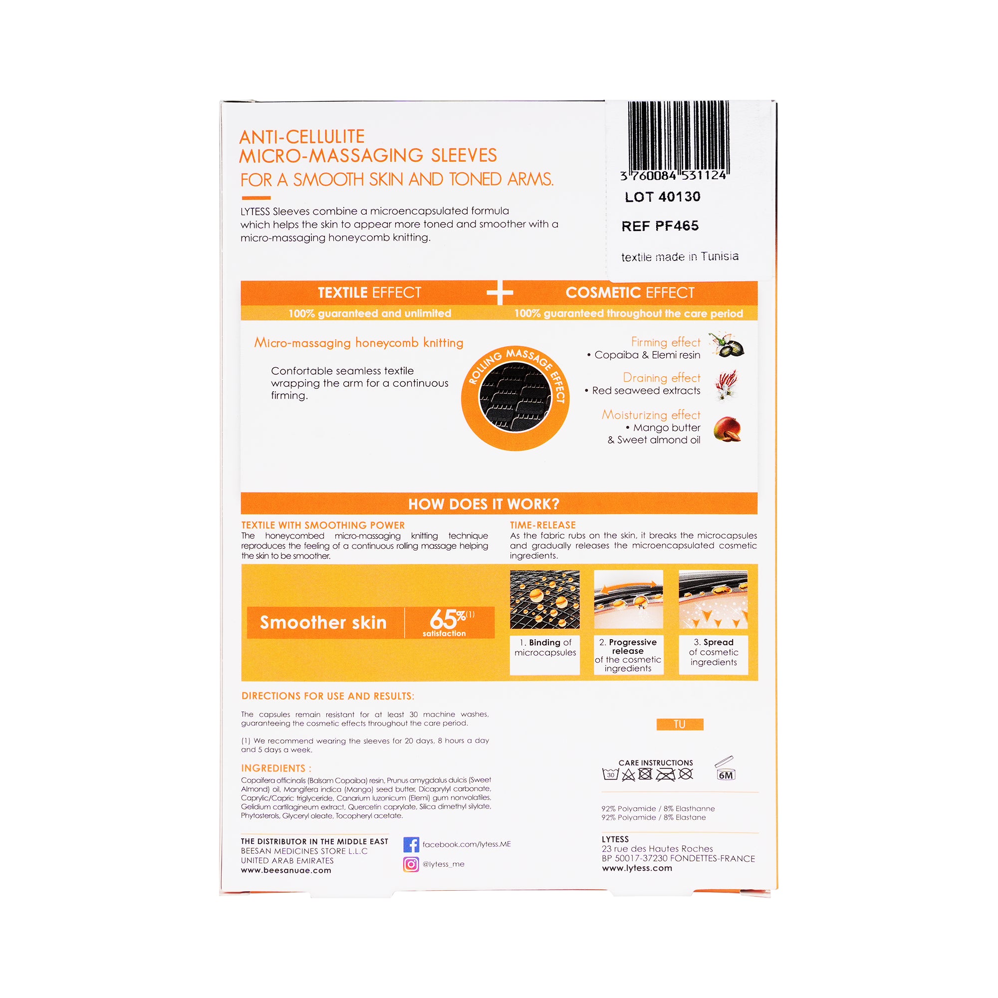 25070-Lytess Anti-Cellulite Micro Massaging Sleeves Black-TU +1