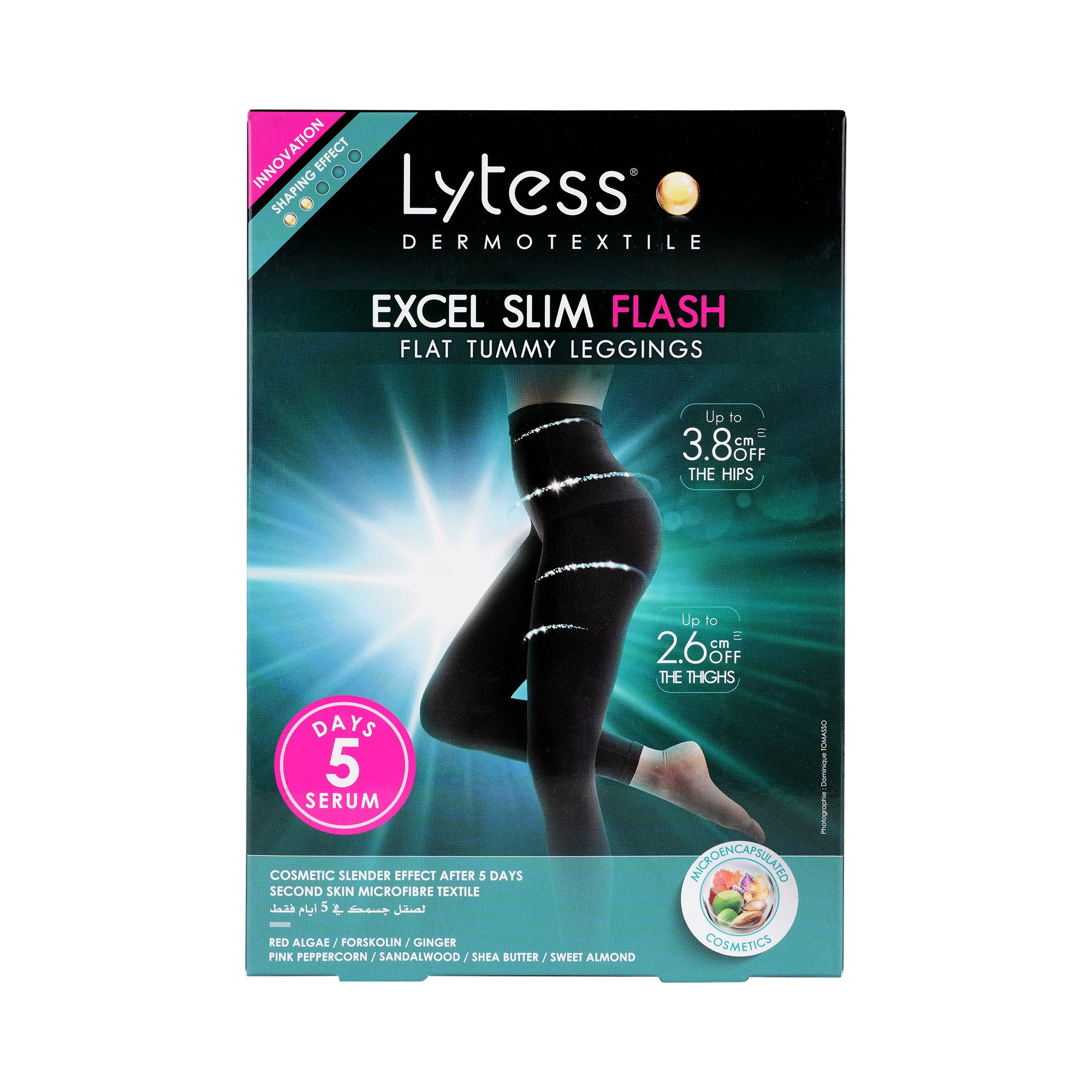 25080-Lytess Excel Slim Flash Flat Tummy Leggings Black-S/M