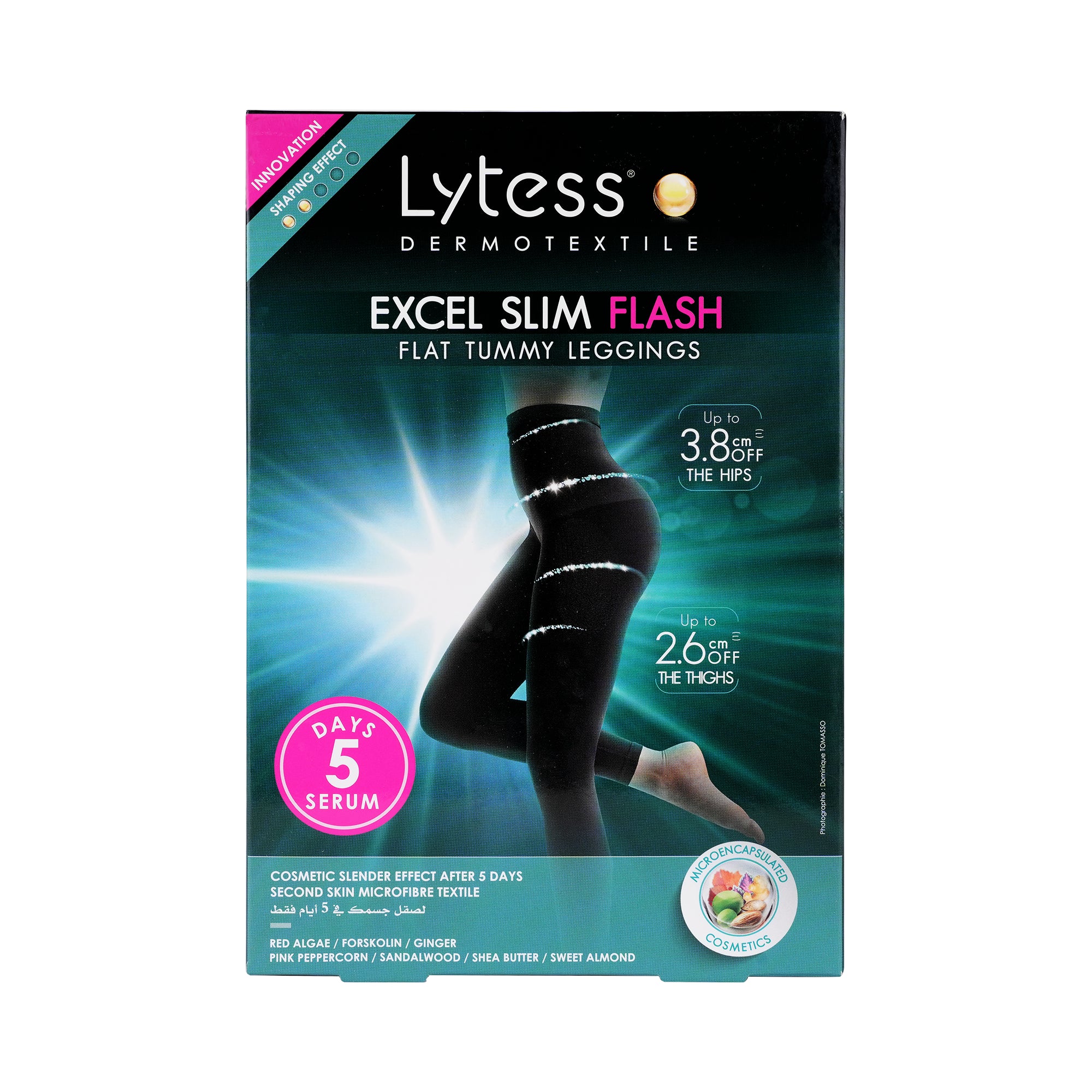 25081-Lytess Excel Slim Flash Flat Tummy Leggings Black-L/XL