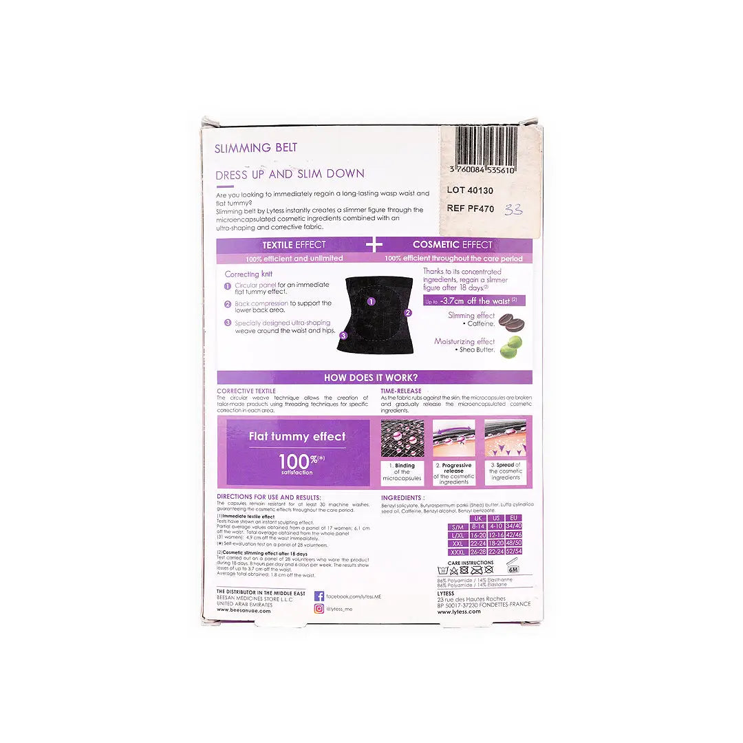LYTESS CORRECTIVE BELT BLACK -XXXL