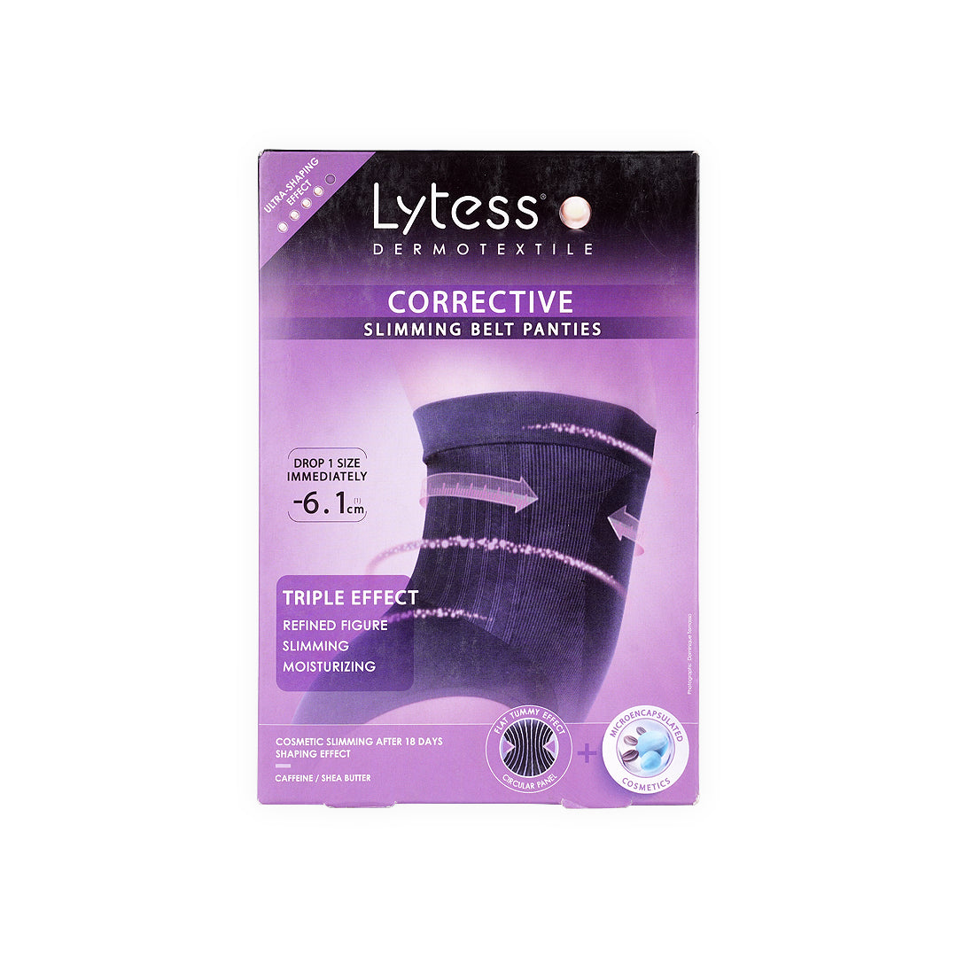 LYTESS CORRECTIVE BELT PANTIES BLACK NOIR - S/M