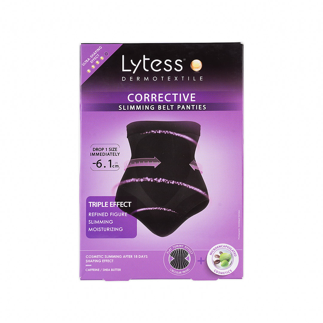 LYTESS CORRECTIVE BELT PANTIES BLACK - L/XL