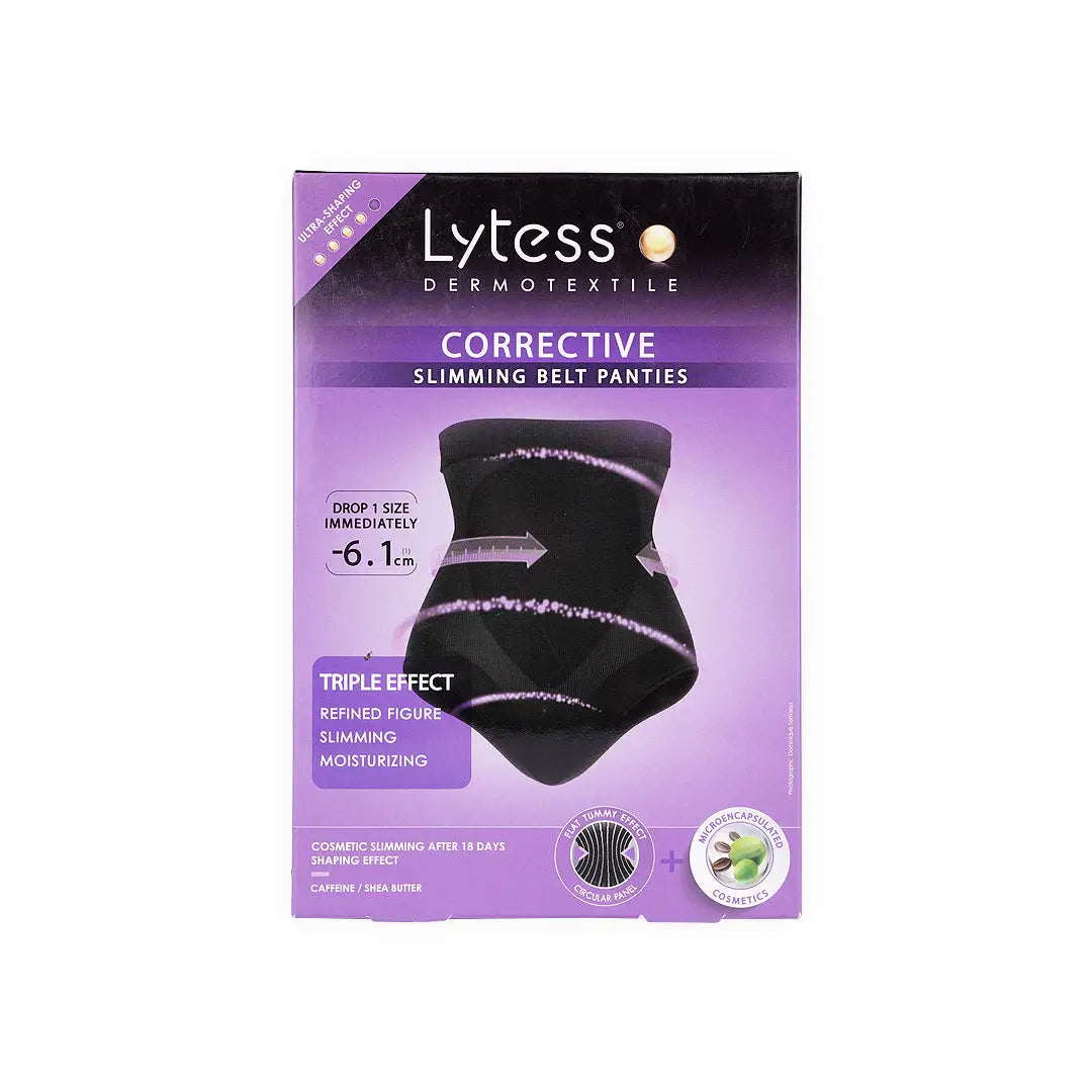 LYTESS CORRECTIVE BELT PANTIES BLACK - XXL