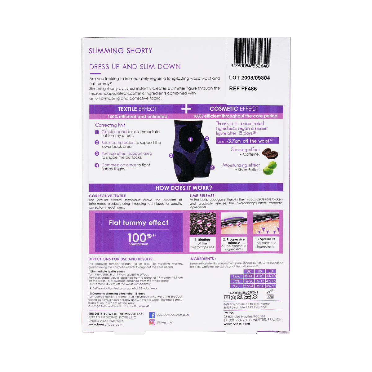 25097-Lytess Corrective Slimming Shorty Belt Black-S/M +1