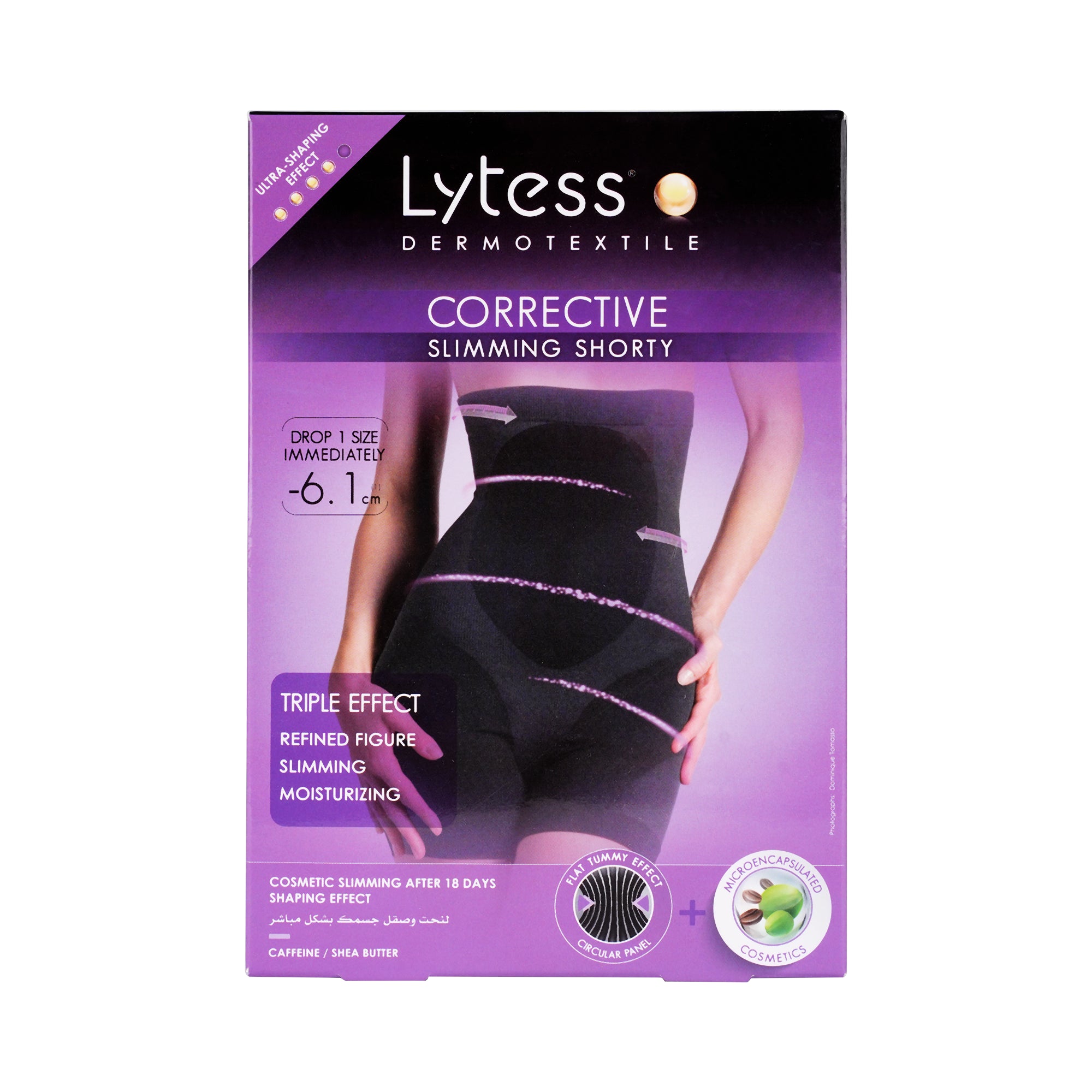 25097-Lytess Corrective Slimming Shorty Belt Black-S/M