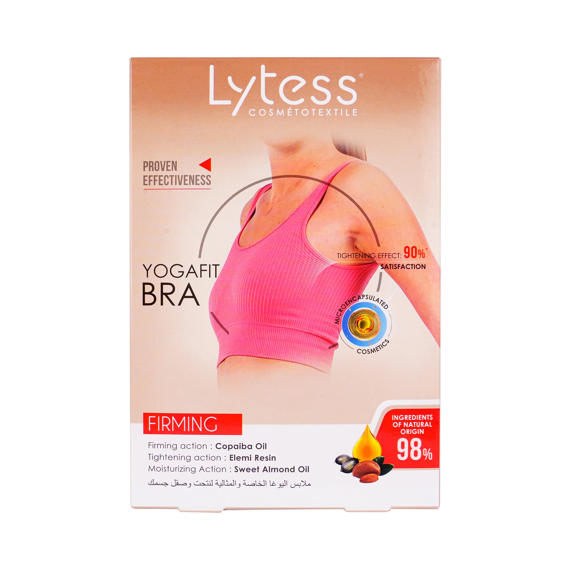 25106-Lytess Yogafit Firming Bra Pink L/XL