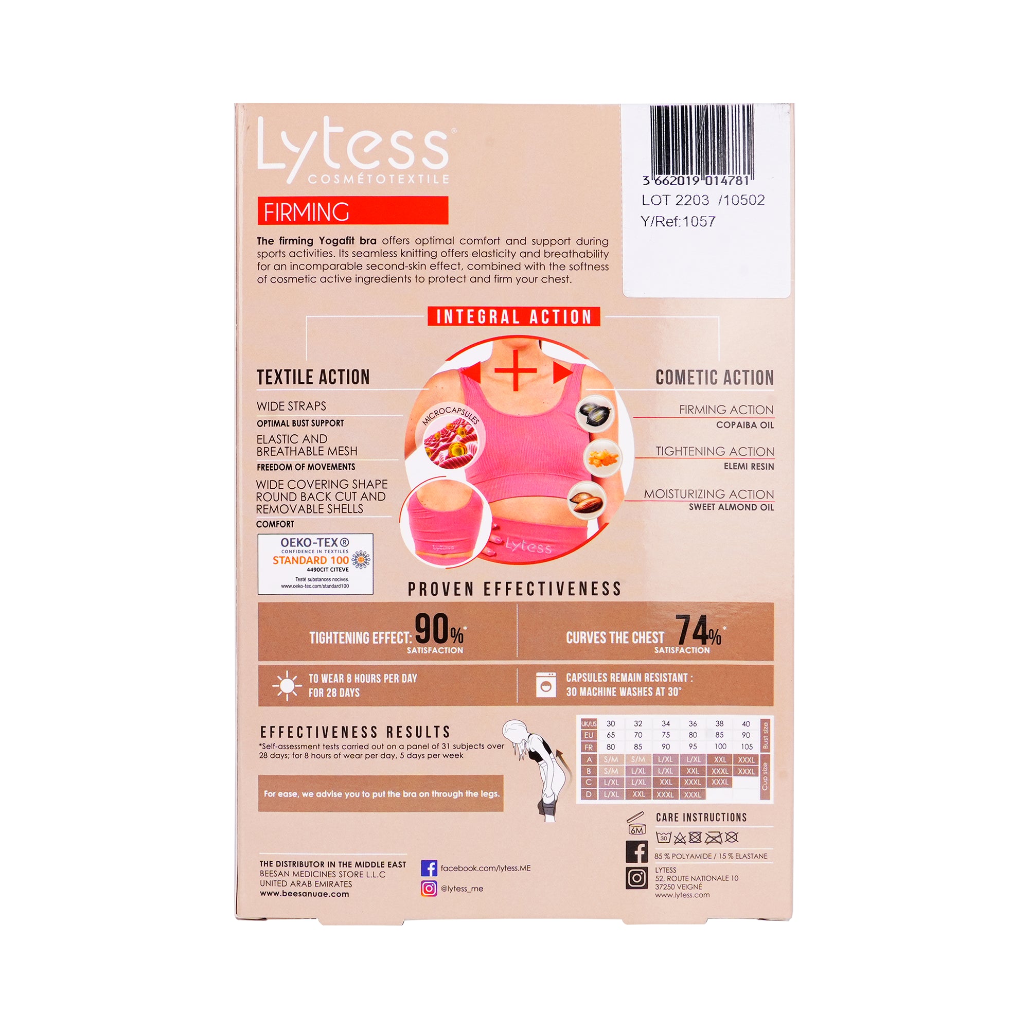 25106-Lytess Yogafit Firming Bra Pink L/XL +1