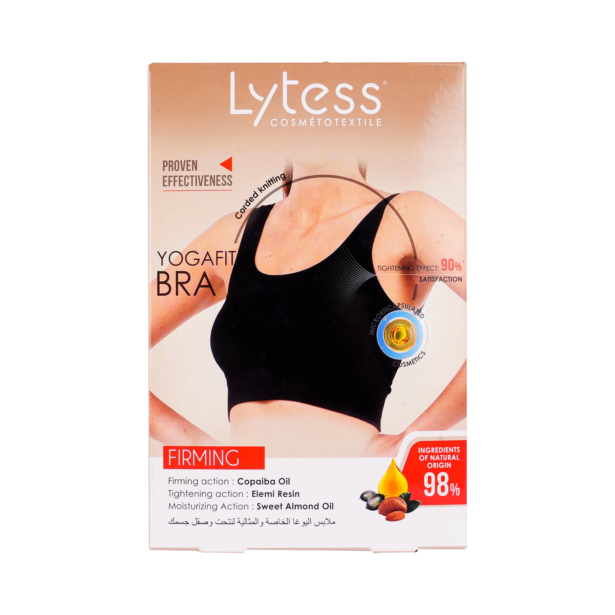 25112-Lytess Yogafit Firming Bra Onyx Black L/XL