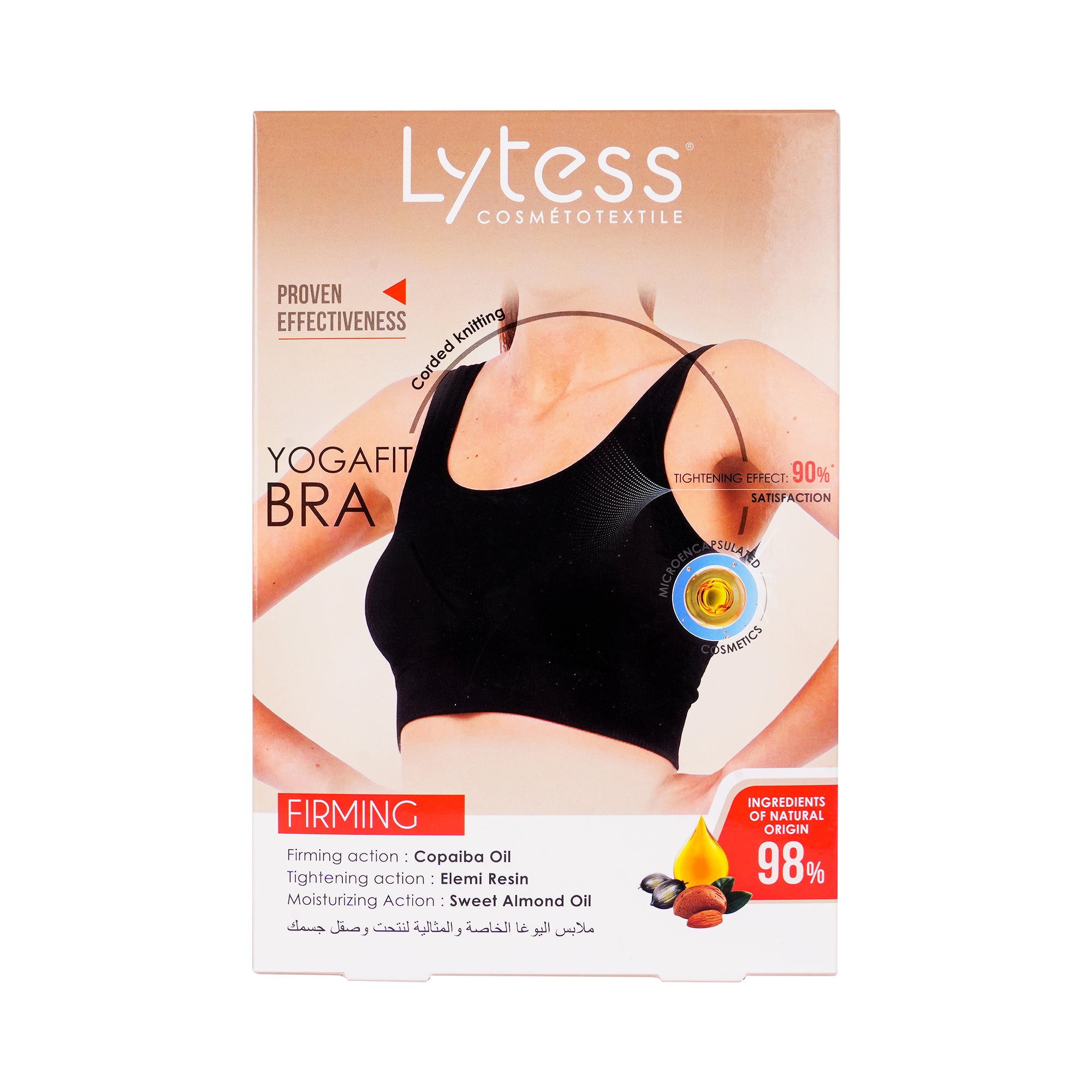 25113-Lytess Yogafit Firming Bra Onyx Black S/M
