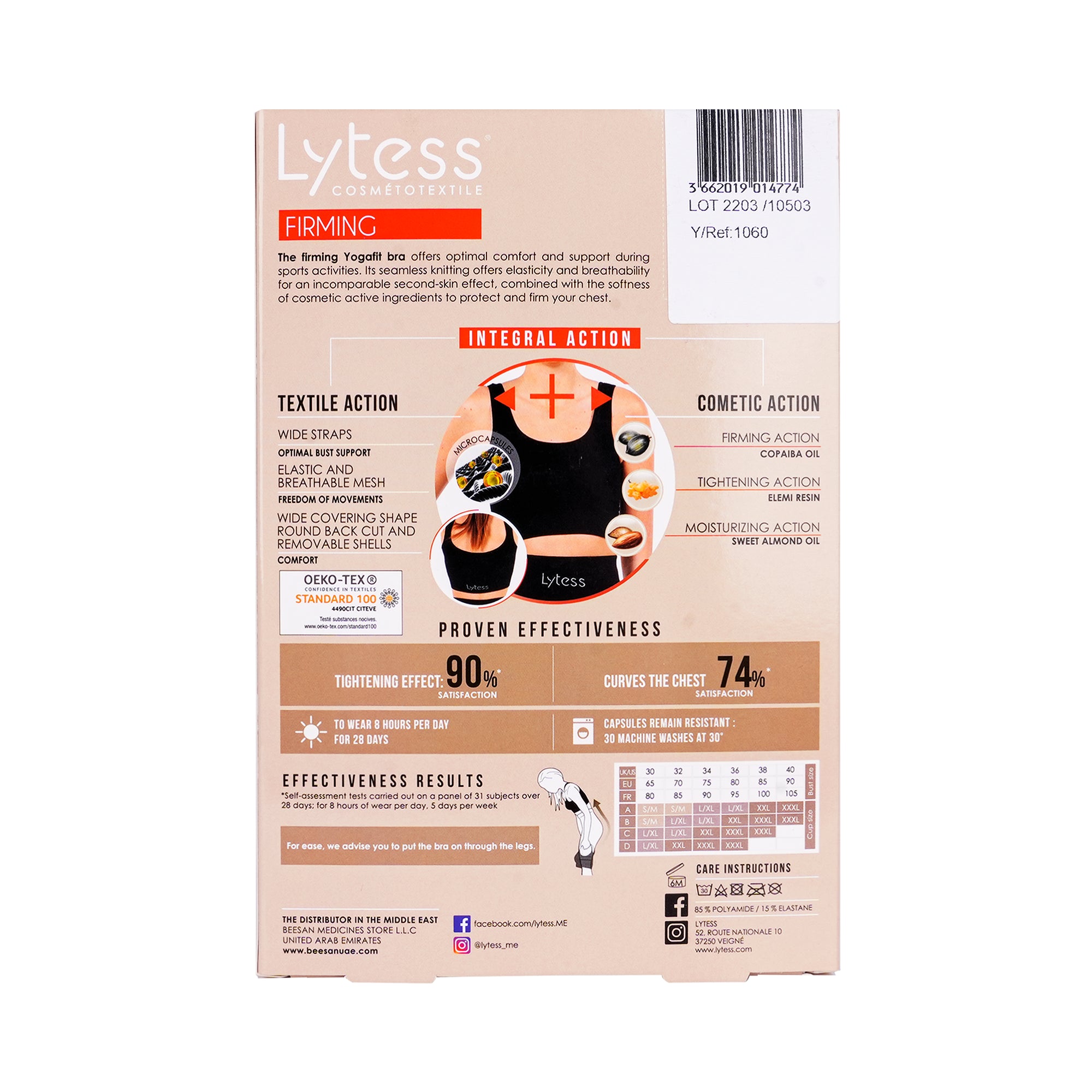 25113-Lytess Yogafit Firming Bra Onyx Black S/M +1