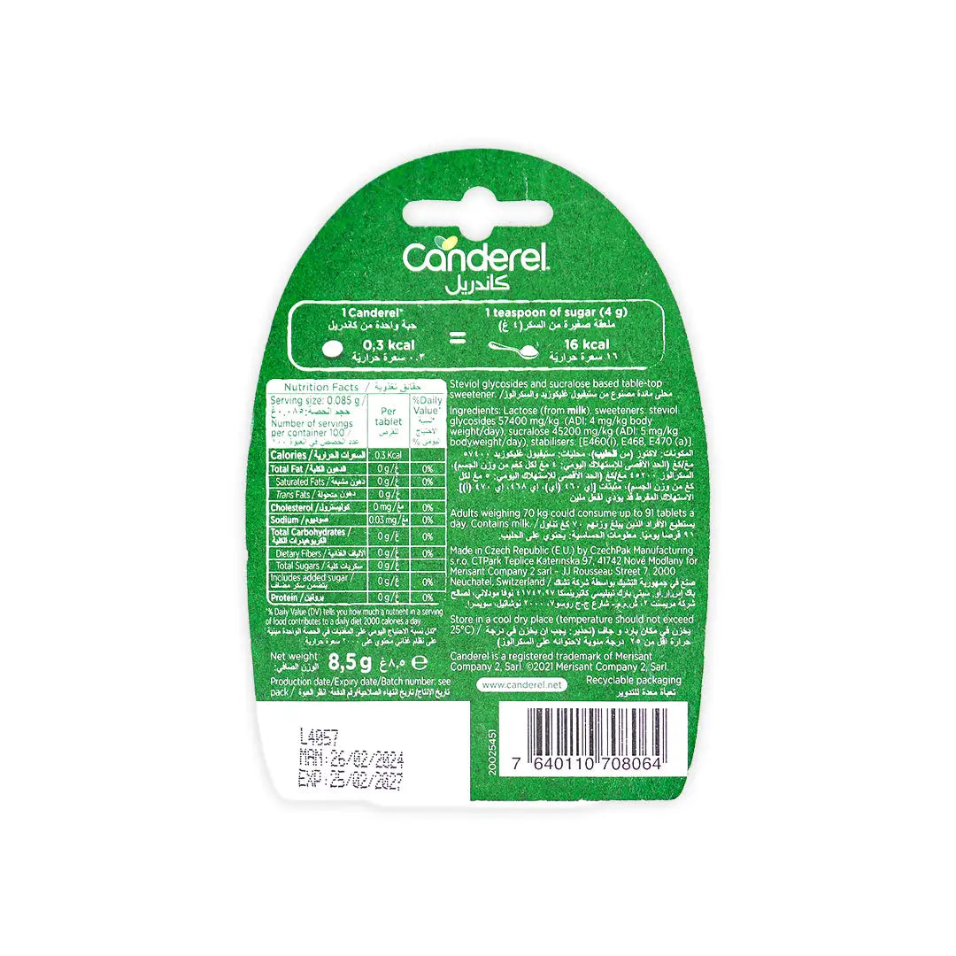 25130-Canderel Sweetner Stevia Tablet 100pcs +1