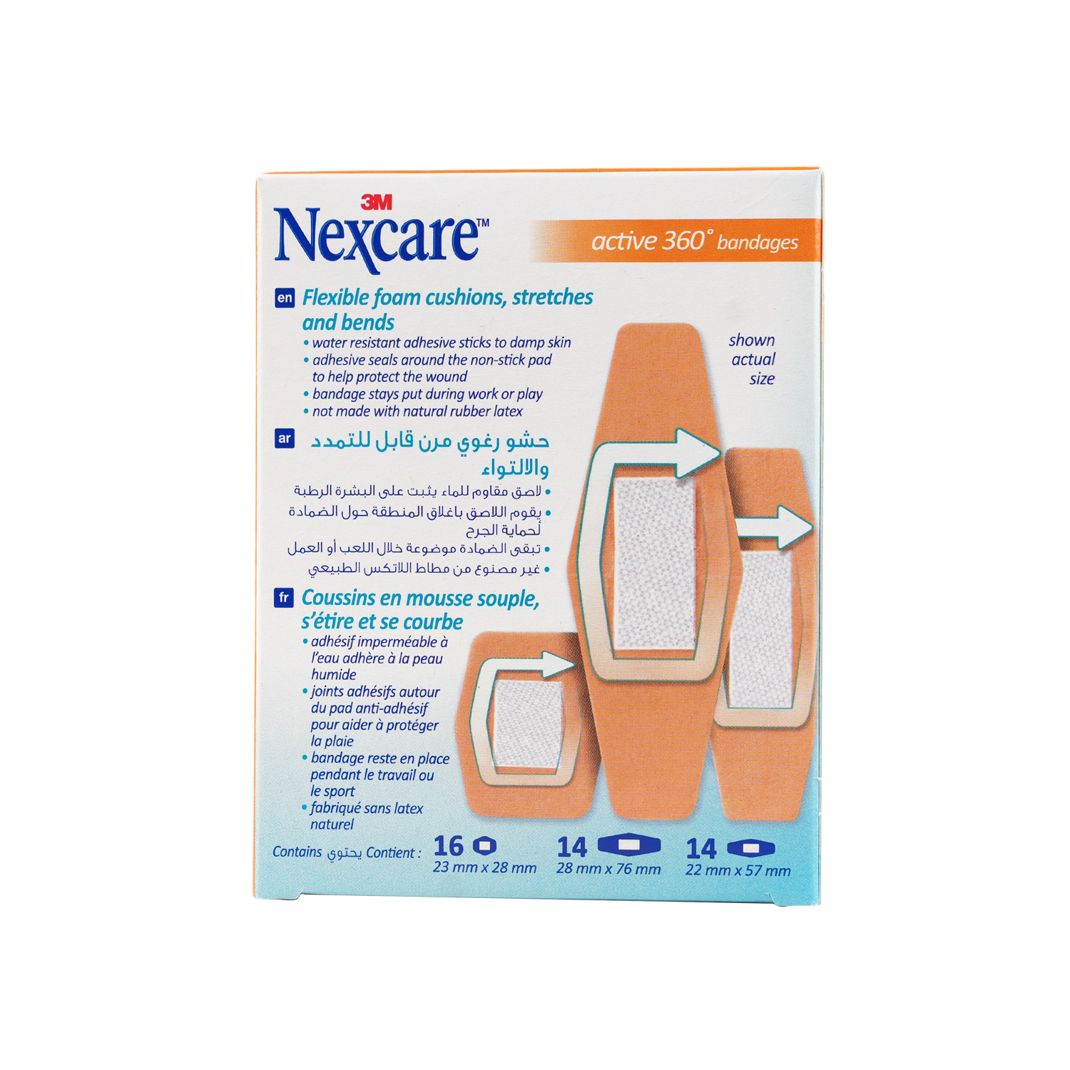 Nexcare Active 360 Assorted Bandages 44pcs-576