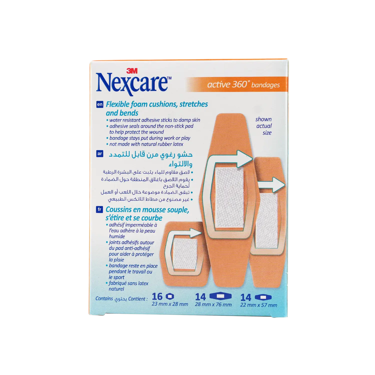 Nexcare Active 360 Assorted Bandages 44pcs-576