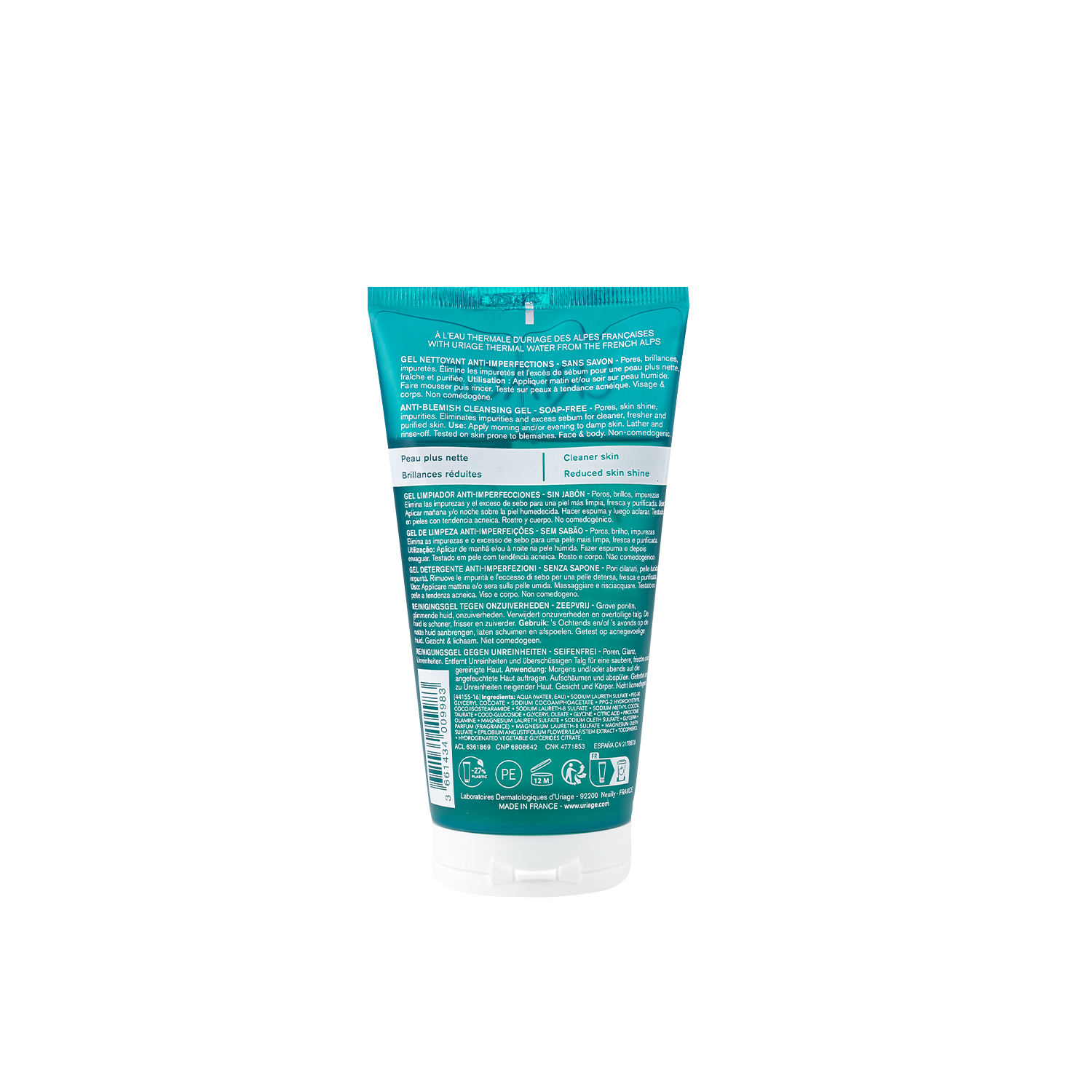 URIAGE HYSEC CLEANSING GEL 150 ML