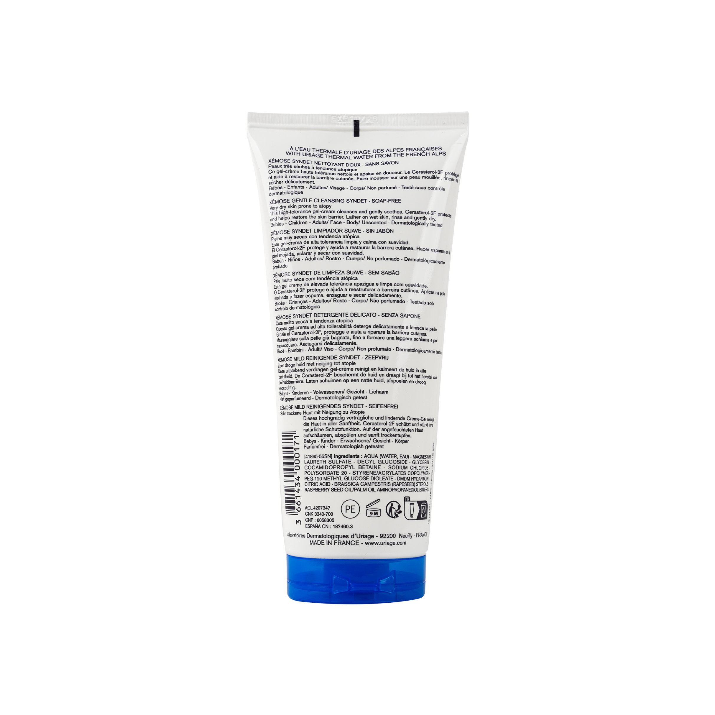 URIAGE XEMOSE CLEANSING GEL  200 ML