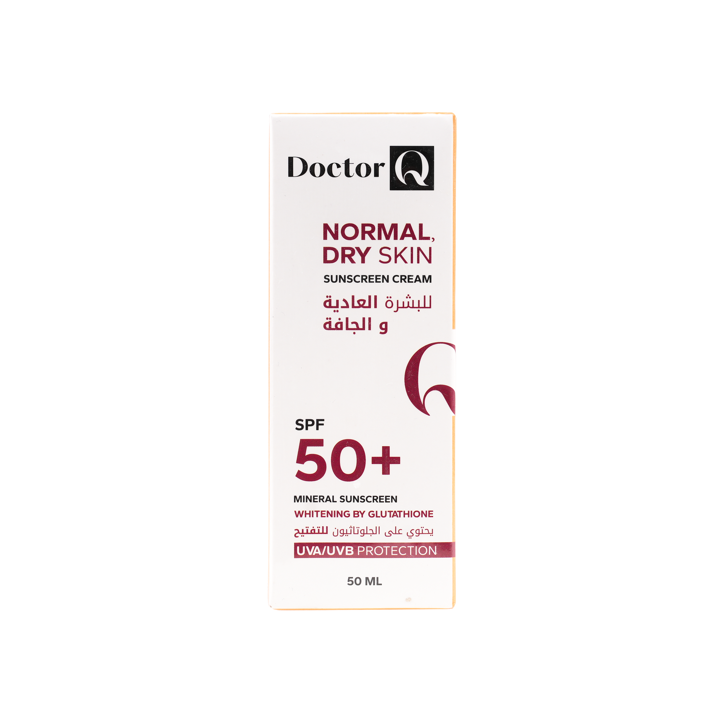 DR.Q SPF50+ SUNSCREEN WHITENING CREAM 50ML-NORMAL & DRY