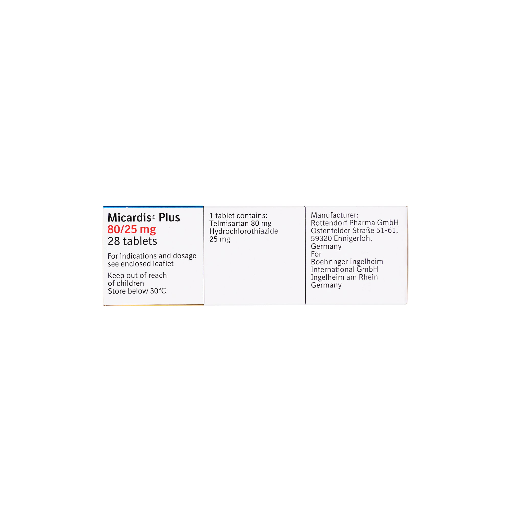 25602-Micardis Plus 80/25Mg 28  Tablets +2