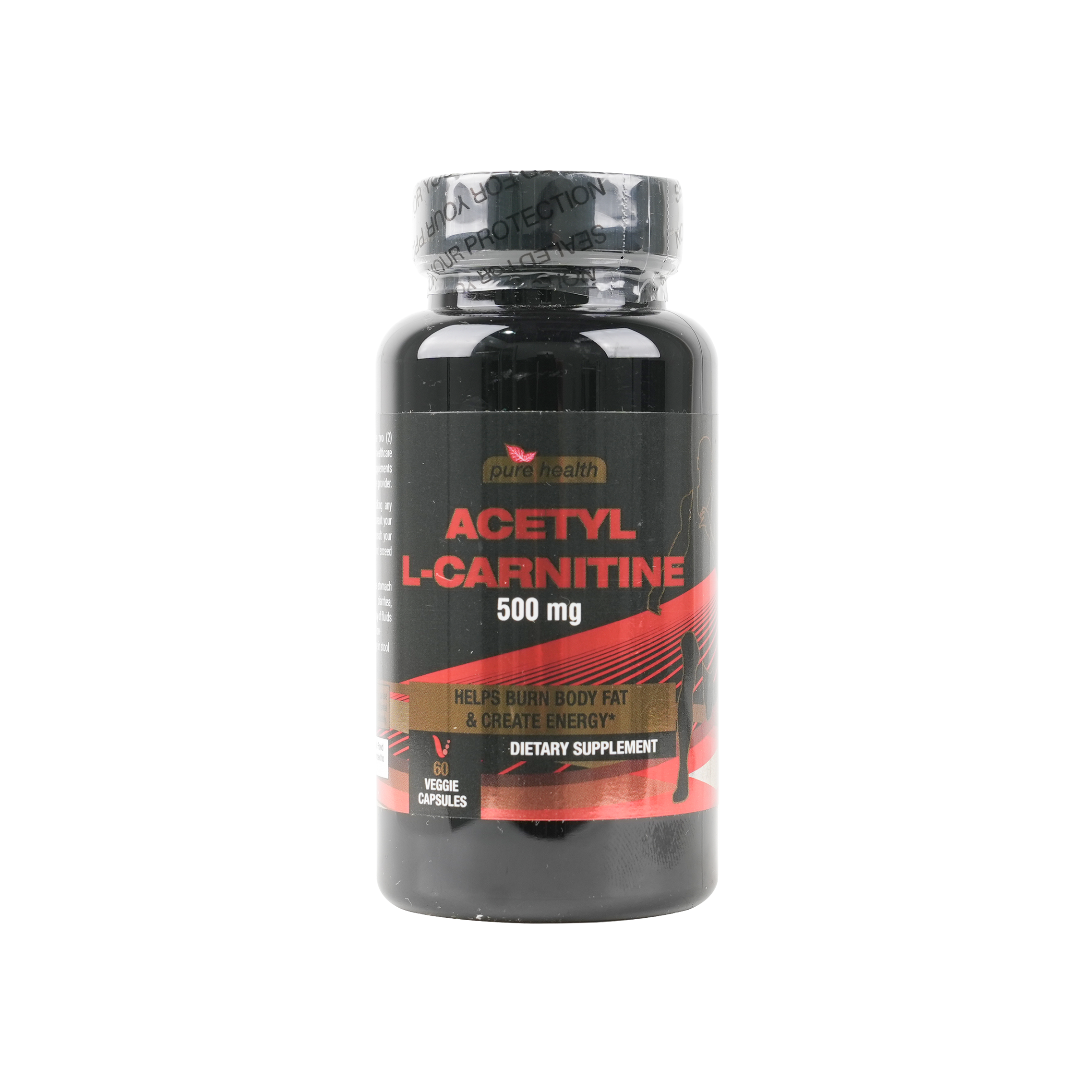 PURE HEALTH ACETYL L-CARNITINE 500MG 60 VEGGIE CAP