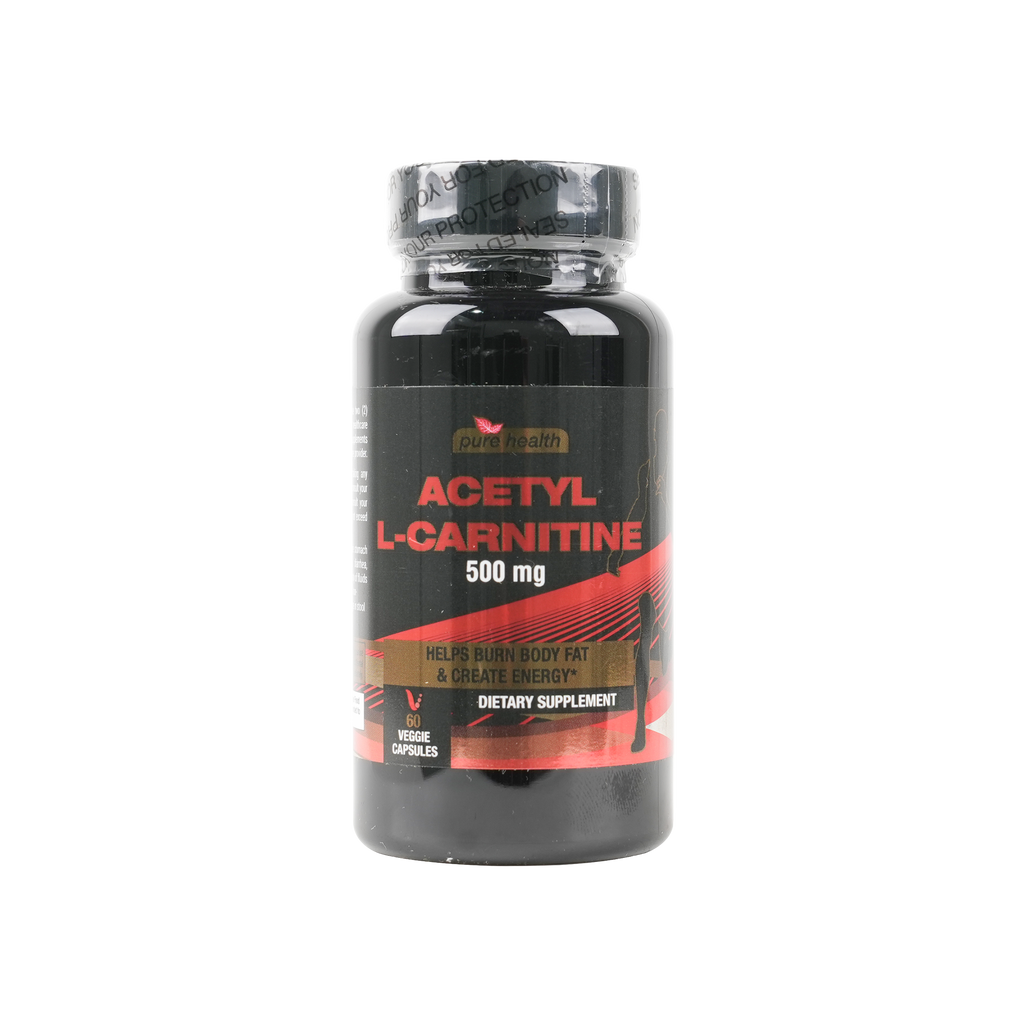 PURE HEALTH ACETYL L-CARNITINE 500MG 60 VEGGIE CAP