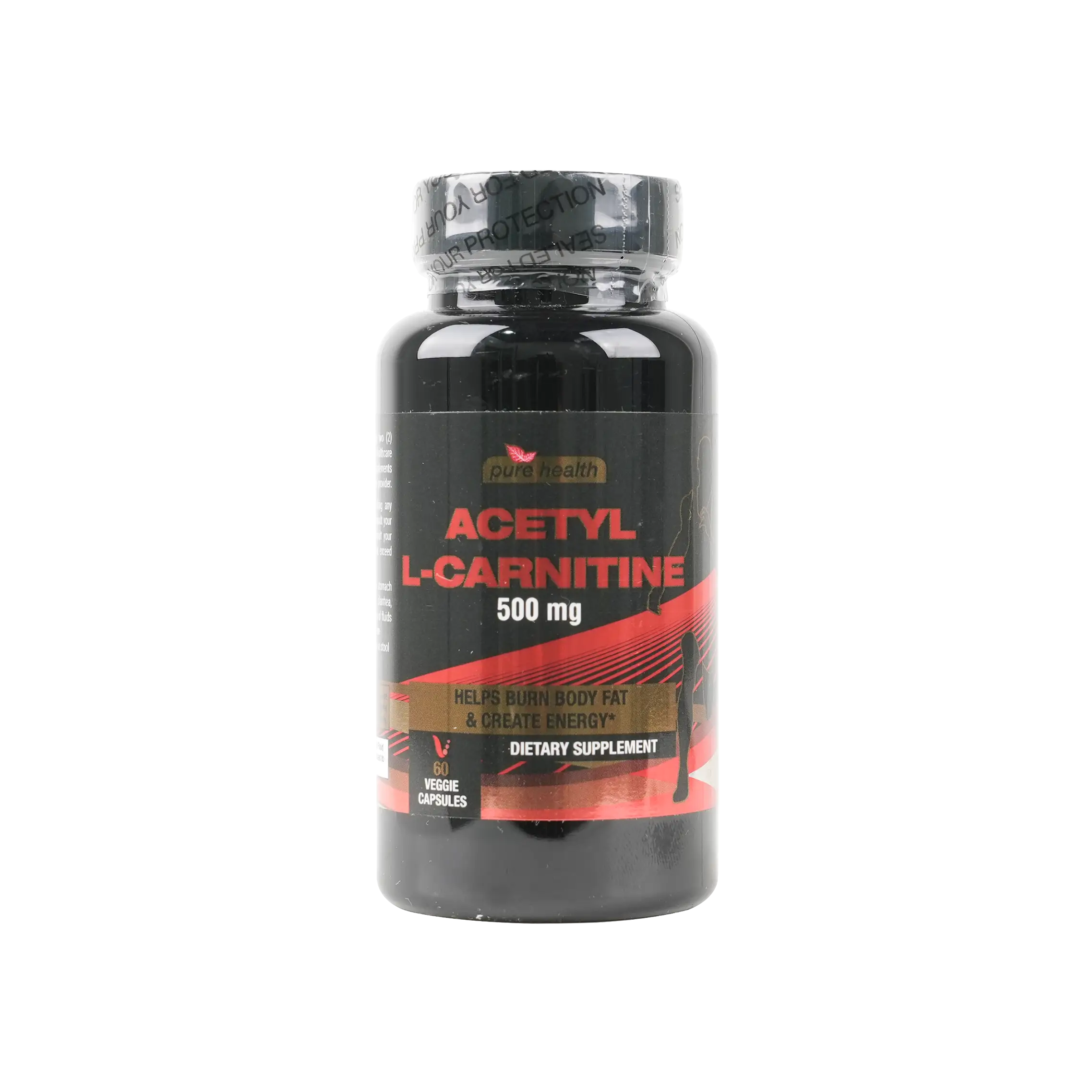PURE HEALTH ACETYL L-CARNITINE 500MG 60 VEGGIE CAP