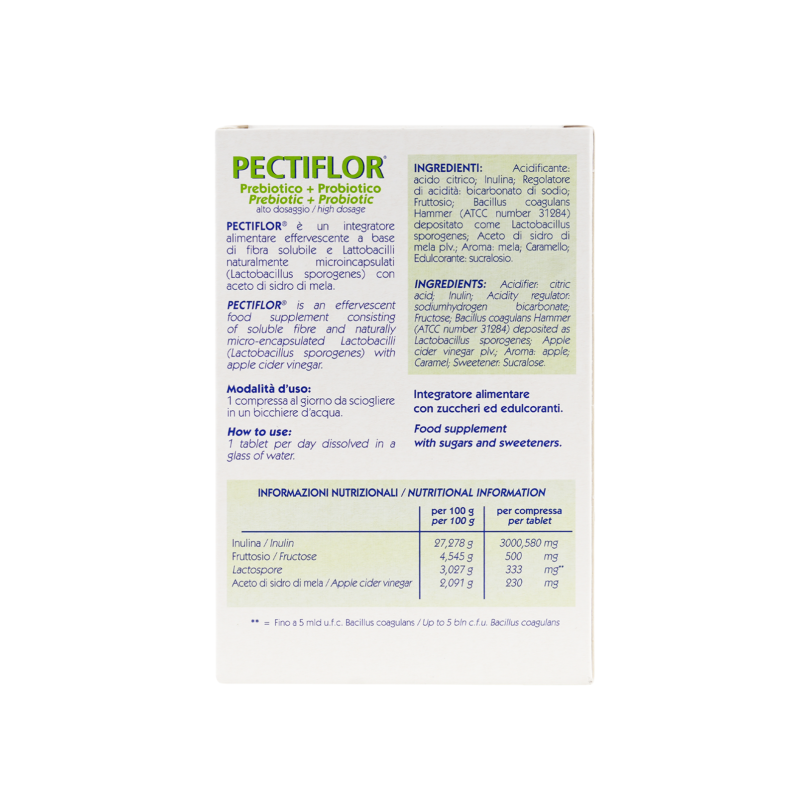 PECTIFLOR EFFERVESCENT 20 TABLETS