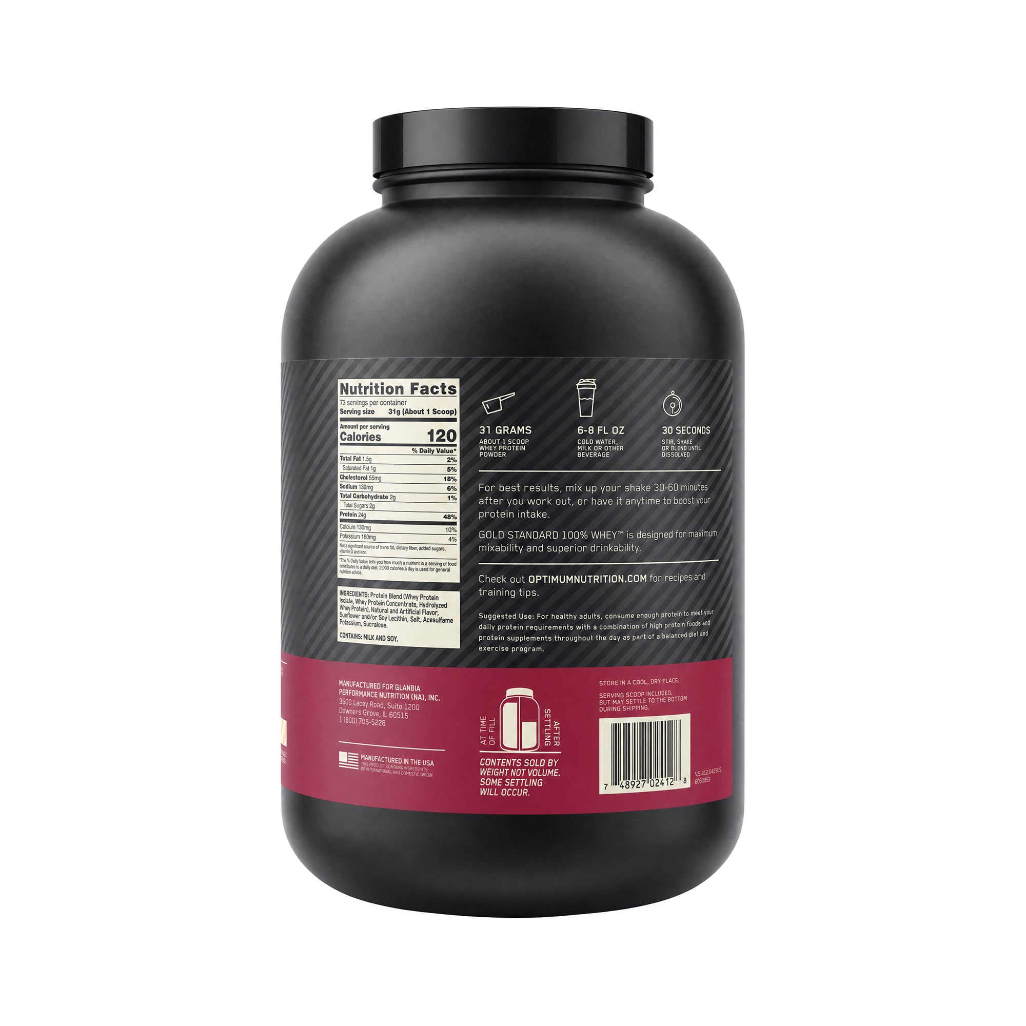 25668-ON Gold Standard Whey Protein Vanilla - 2.273kg +2