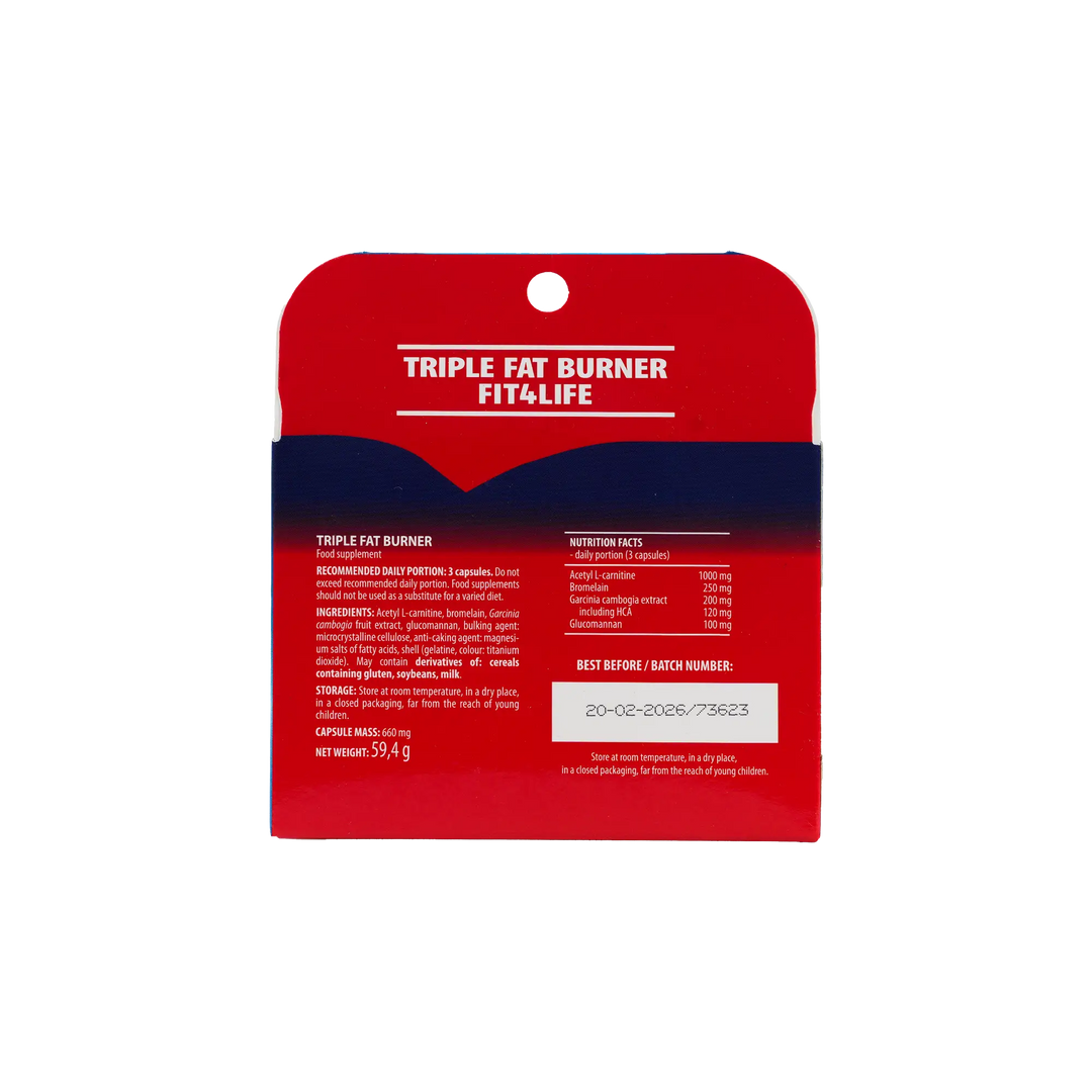 25725-Fit 4 Life Triple Fat Burner  90Caps +3
