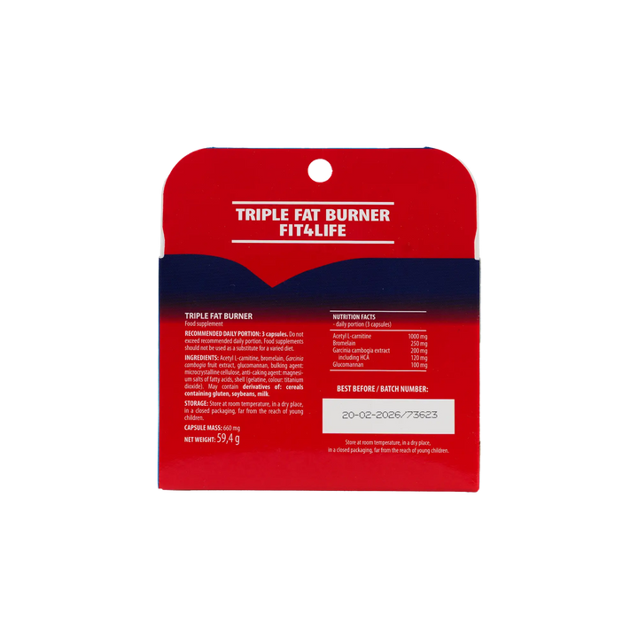 25725-Fit 4 Life Triple Fat Burner  90Caps +3