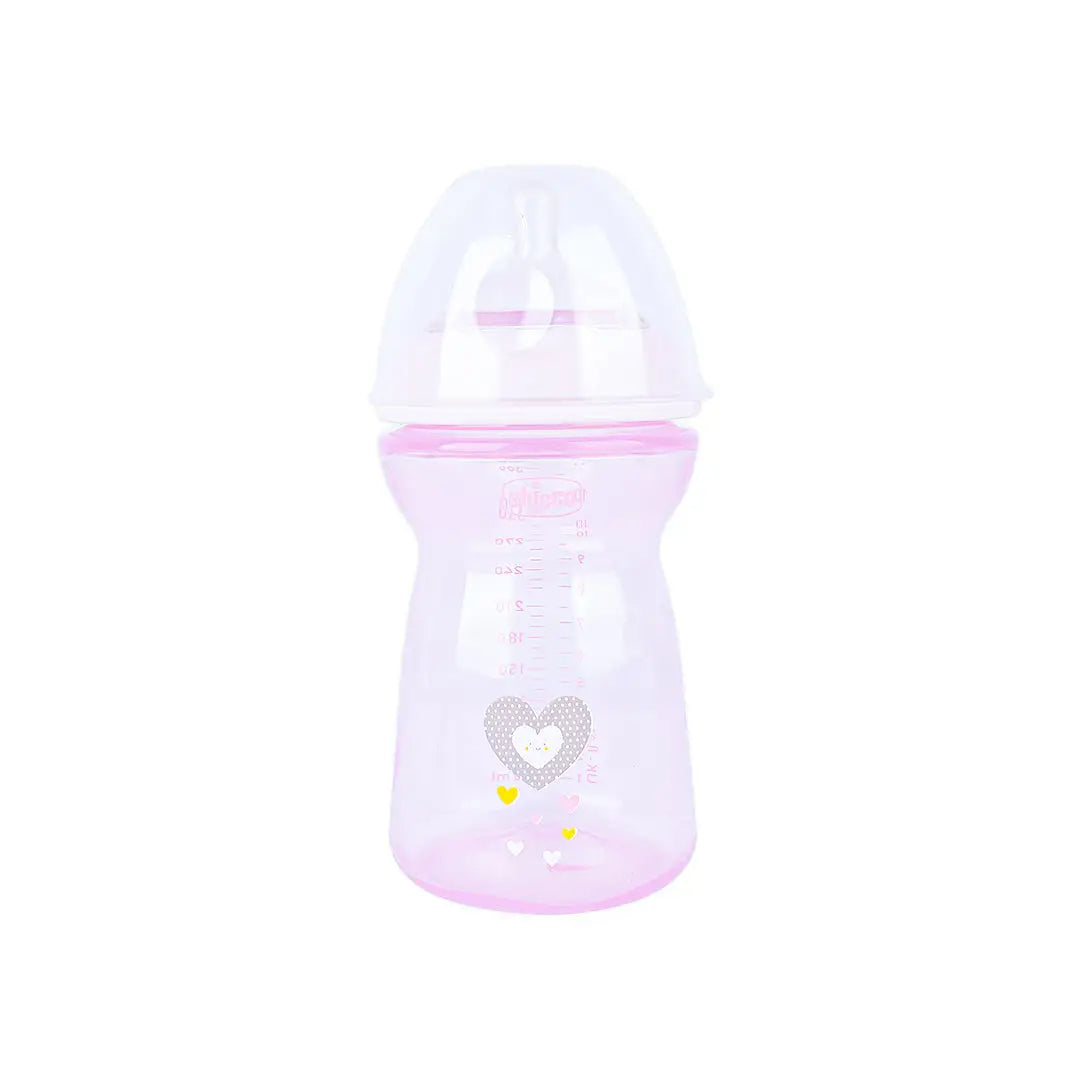 Chicco Natural Feeling Bottle Pink 330ml (6m+)