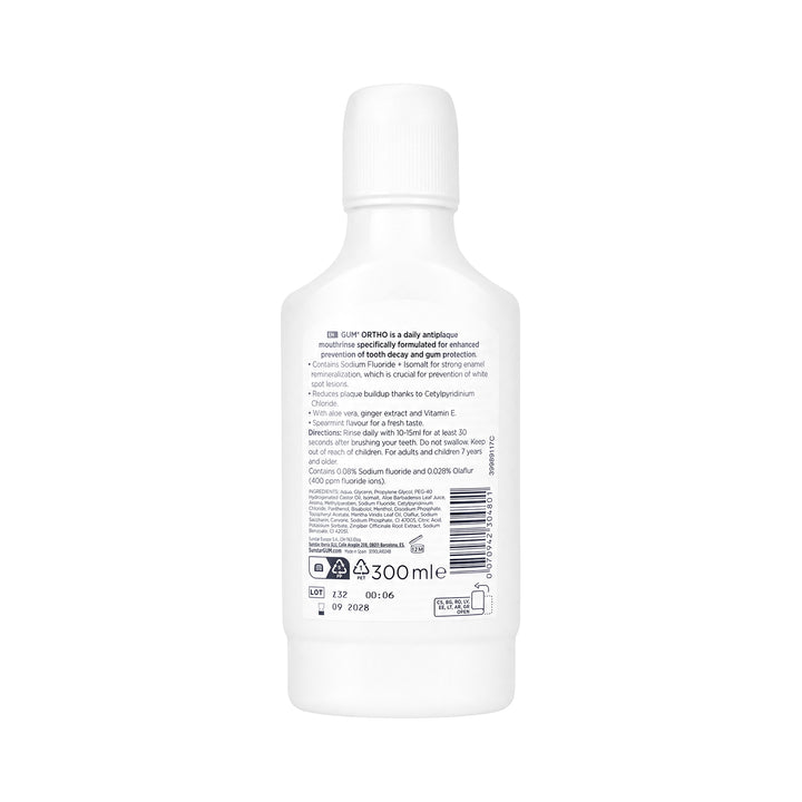 25778-GUM Ortho Mouthwash 300ml +1