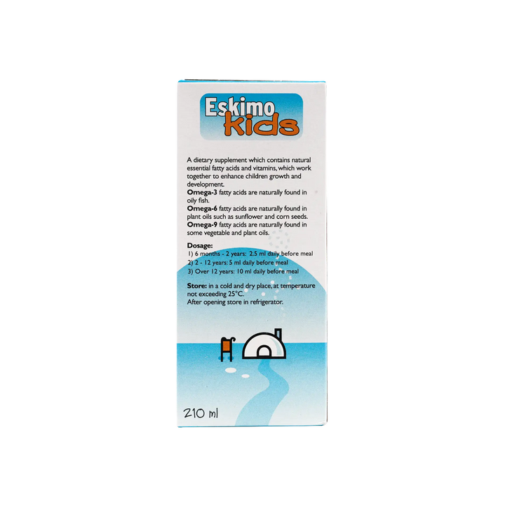 25907-Eskimo Kids Syrup Orange Taste 210 ml +3
