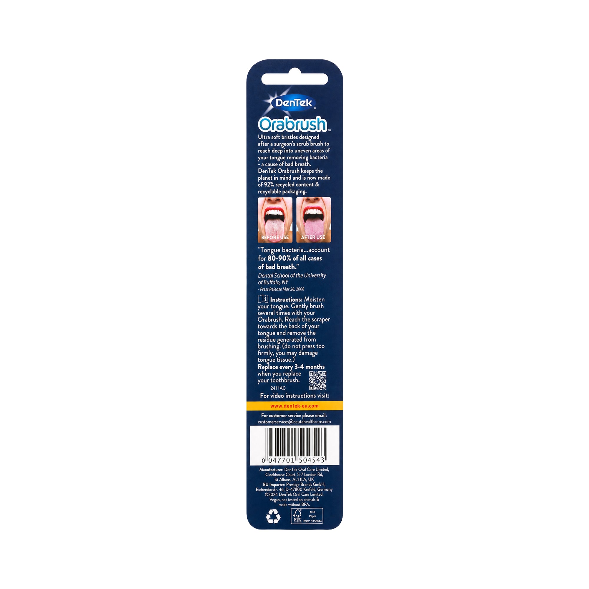 26009-Orabrush Tongue Cleaner 1pc +1