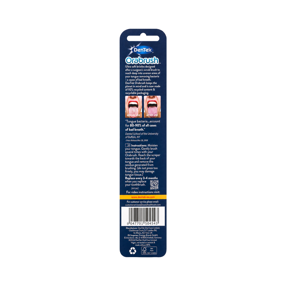 26009-Orabrush Tongue Cleaner 1pc +1