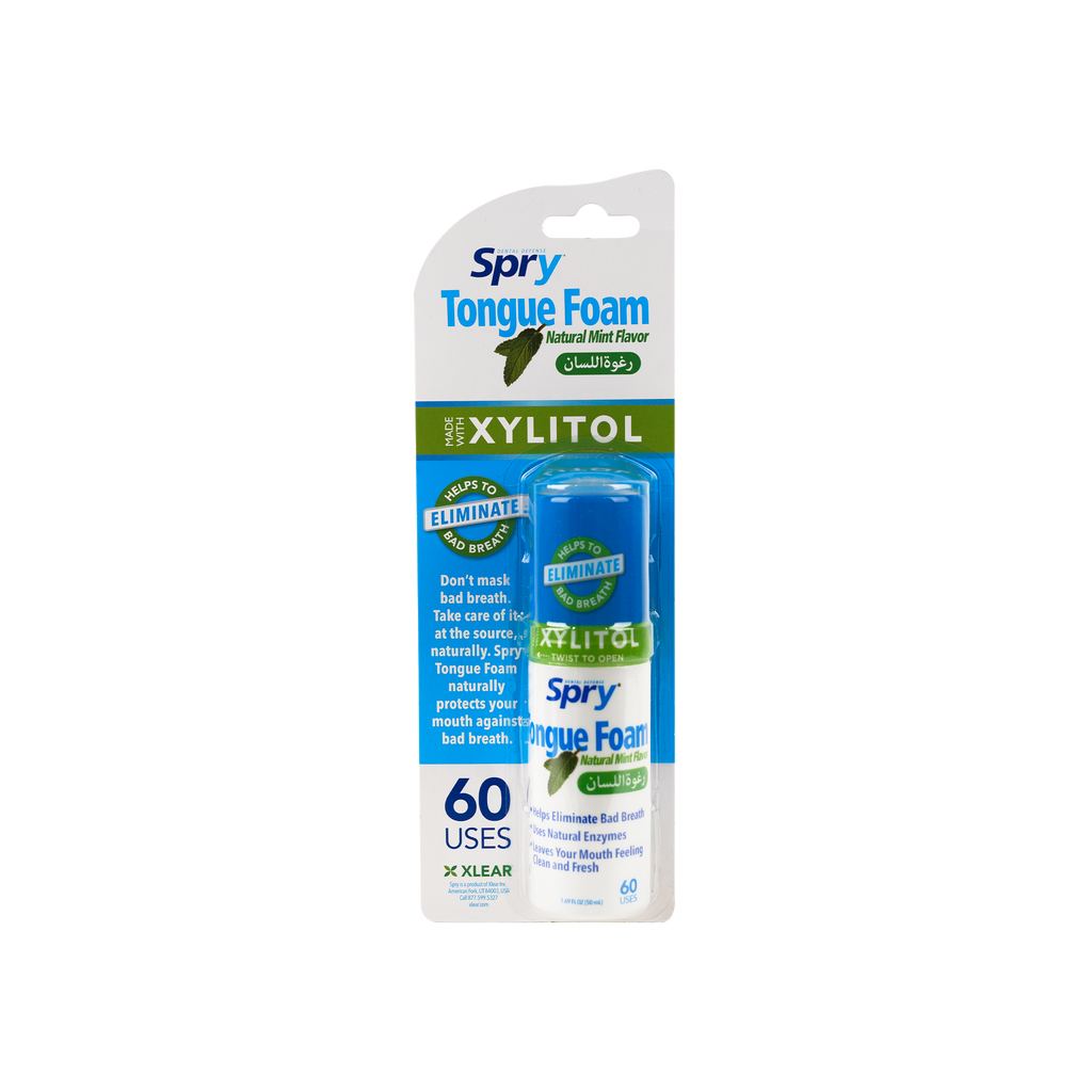 SPRY TONGUE FOAM  XYLITOL 60 USES 50ML