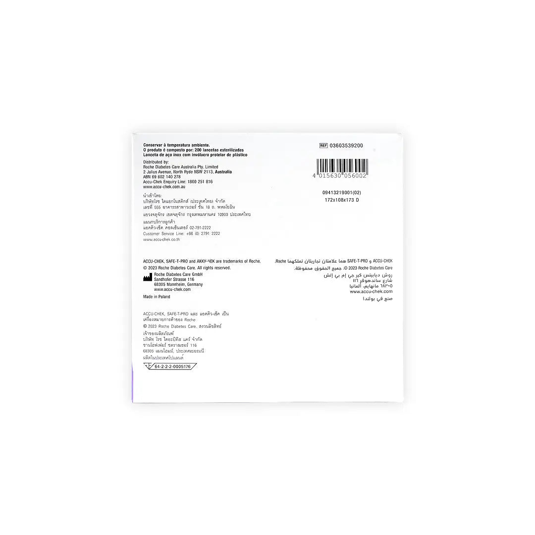 26252-Accu-Chek Safe-T-Pro Plus 200 Lancets +3