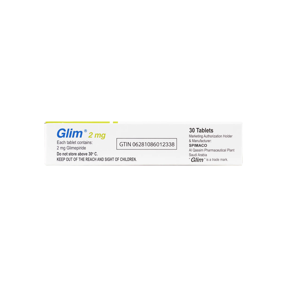 26405-Glim 2Mg 30 Tablets +1