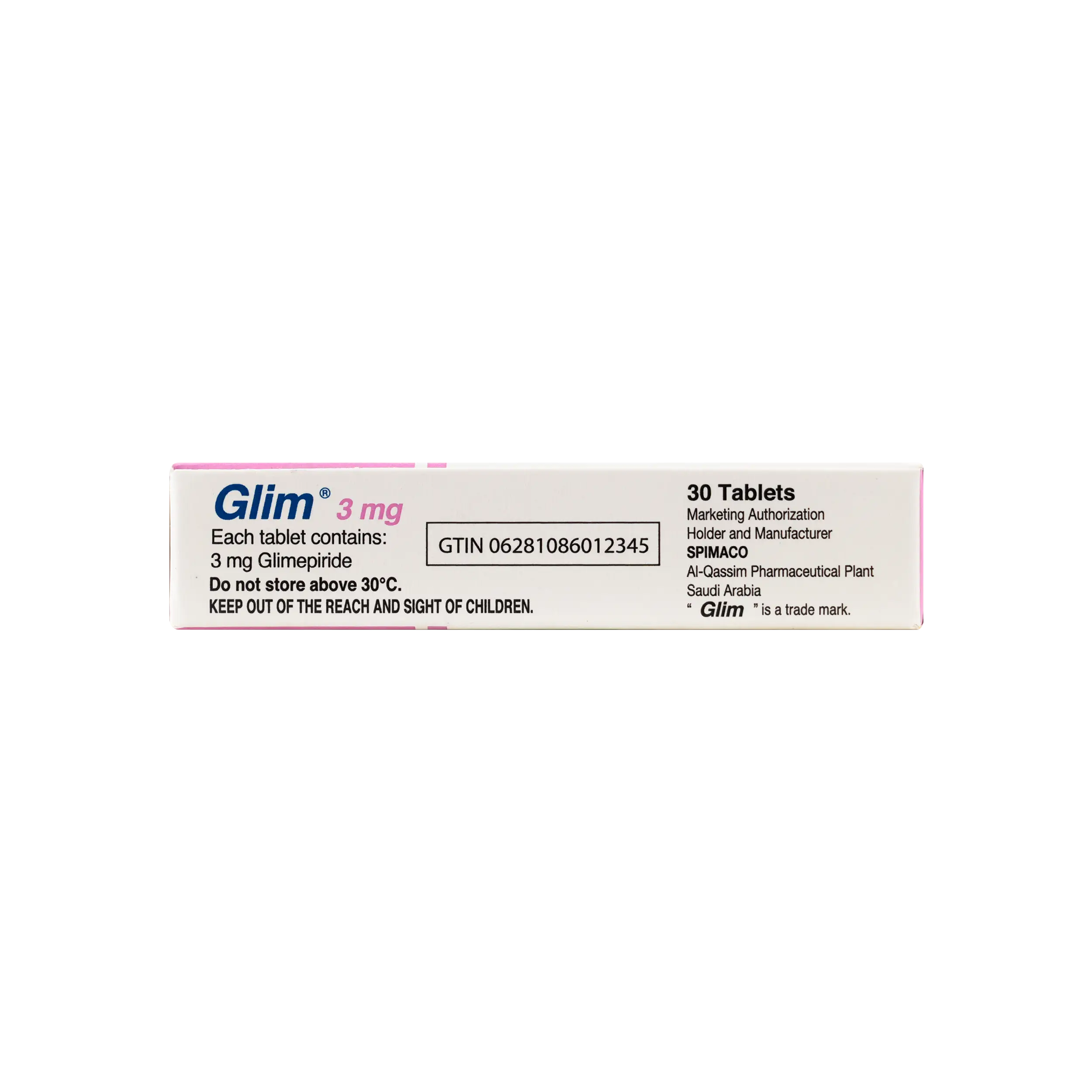 Glim 3Mg 30 Tablets