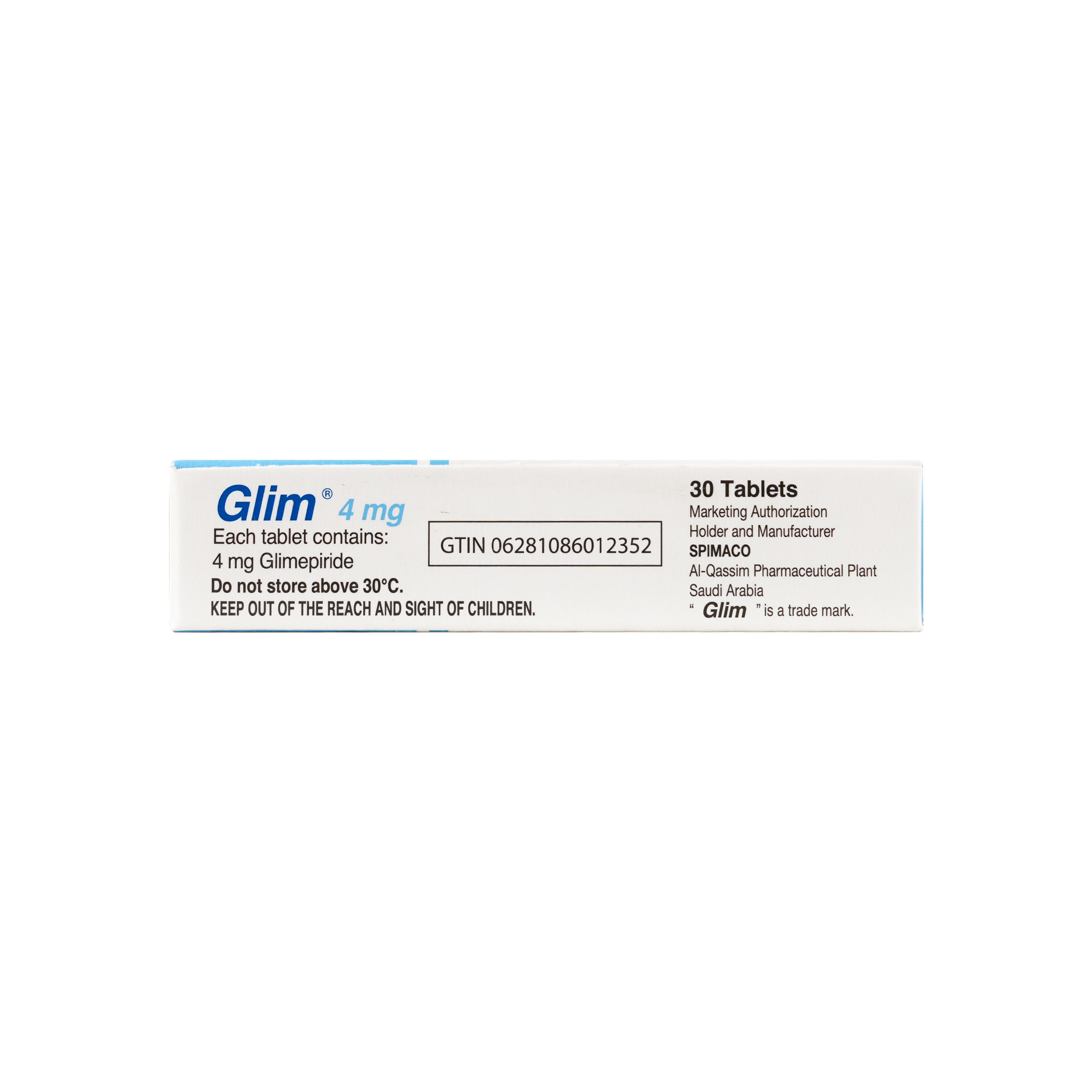 GLIM 4MG 30 TABLETS