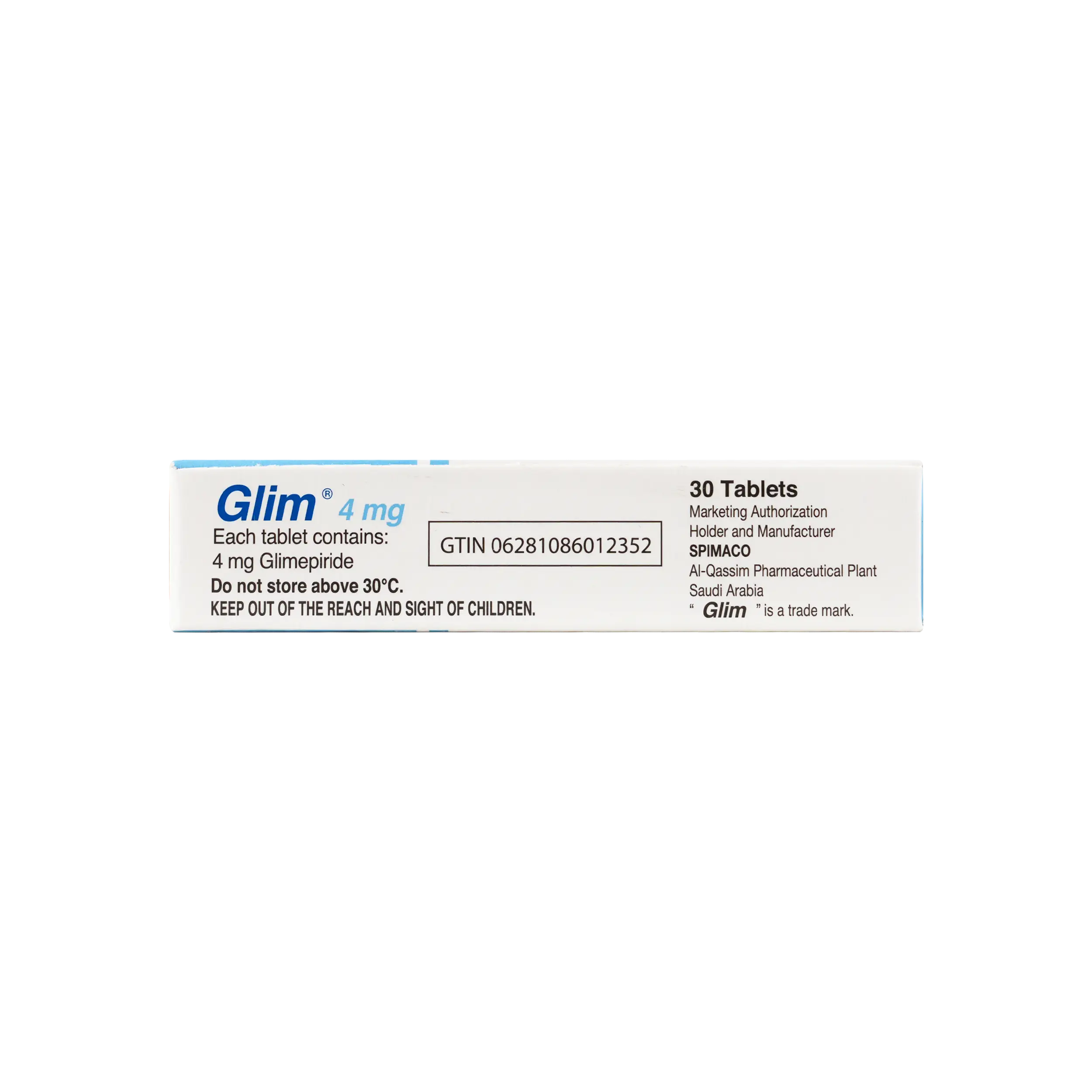 Glim 4Mg 30 Tablets