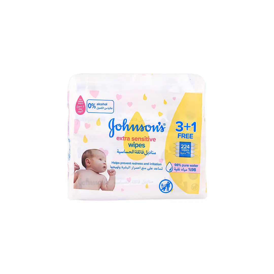 26525-Johnson's Baby Extra Sensitive 56Wipes (3+1)-Offer