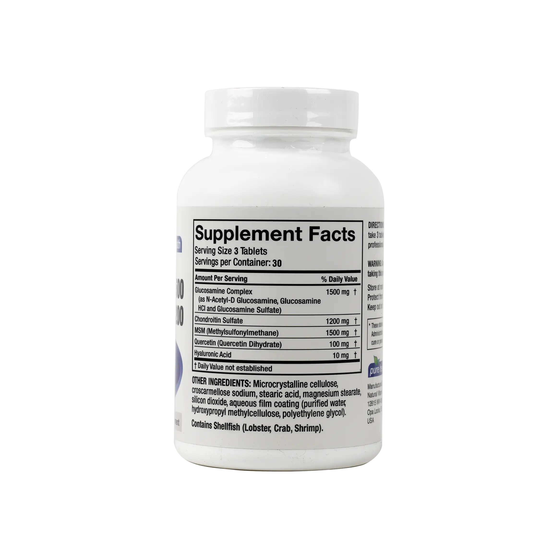 PURE HEALTH GLUCOSAMIN & CHONDROITIN 90TAB