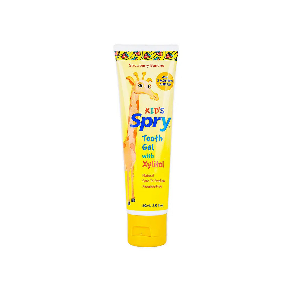 Spry Xylitol Kids 3m+ Gel Toothpaste Strawberry Banana 60ml